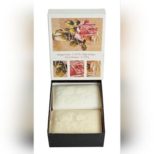 Lorcos Savon Bouquet Soap Box of 2 8.8 oz Each Luneville France Made Rose Floral